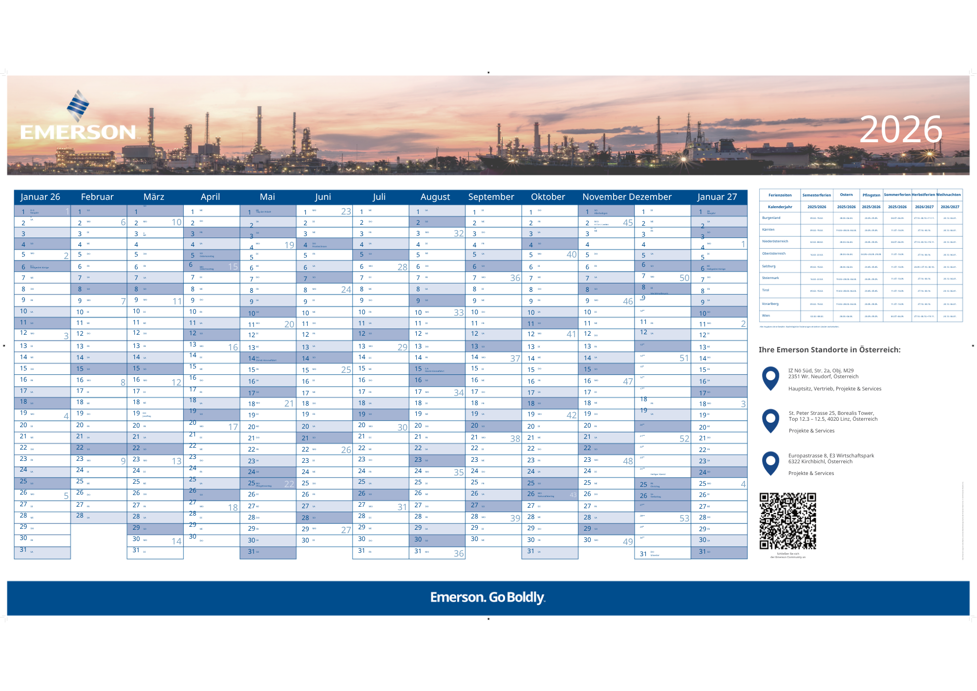 Plakatkalender A0 Schweiz 2027